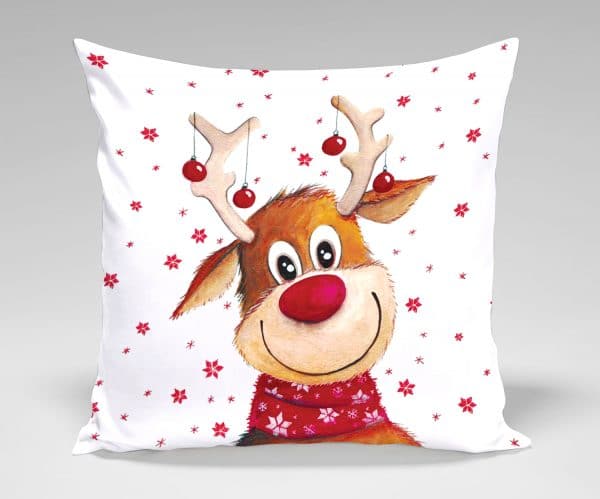 Karácsonyi díszpárna – Rudolph