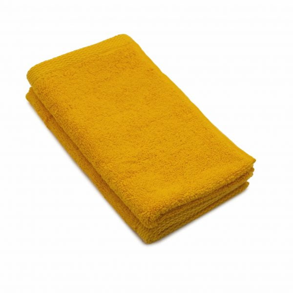 2 db 100% pamut kéztörlő készlet, 600 g/m2, Somnart, 30×50 cm, sárga