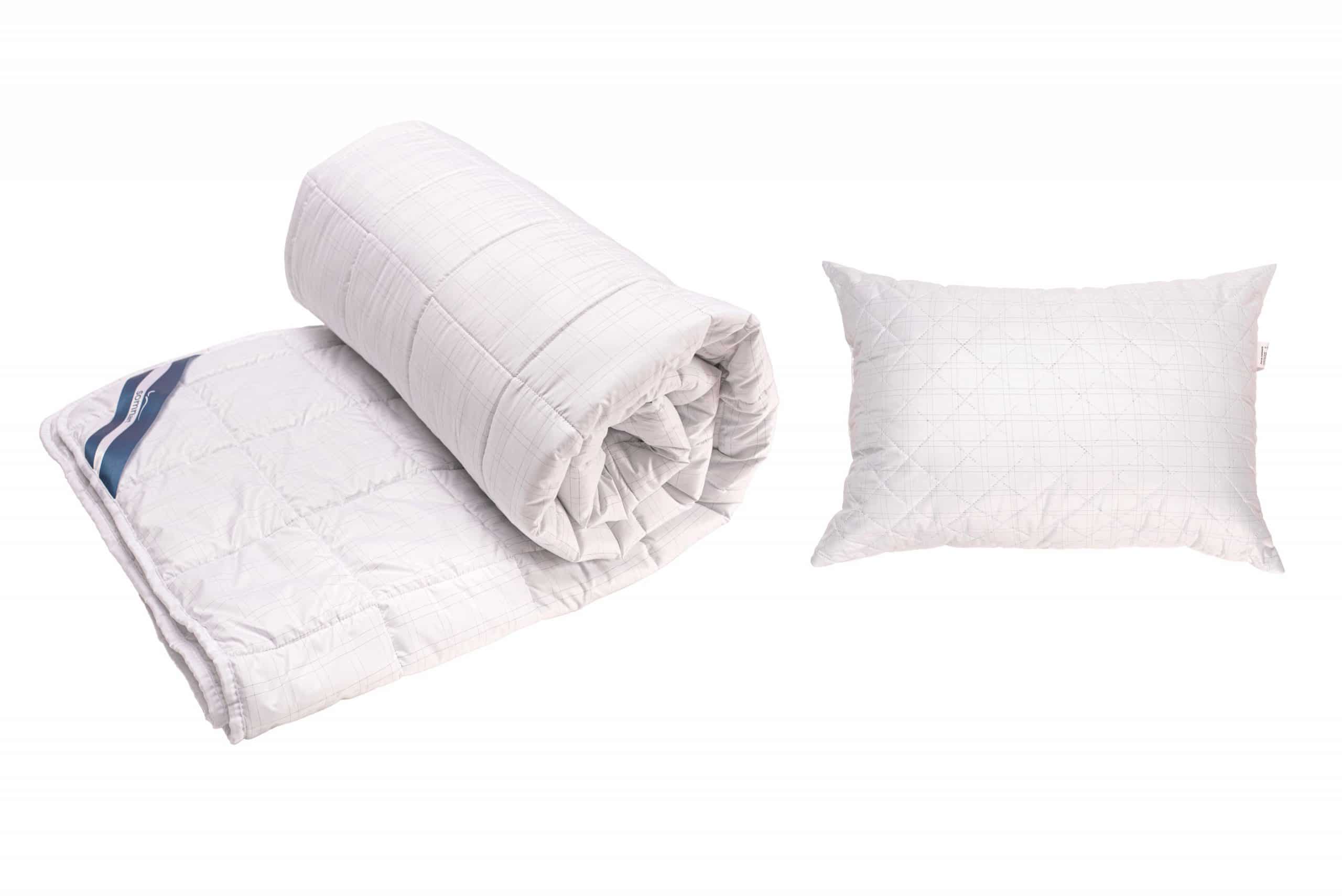 Pilot készlet 150 × 200 cm, 300 g és egy párna 50 × 70 cm Somnart, steppelt mikroszálas, szénszálas Pilot készlet 150 × 200 cm, 300 g és egy párna 50 × 70 cm Somnart, steppelt mikroszálas, szénszálas