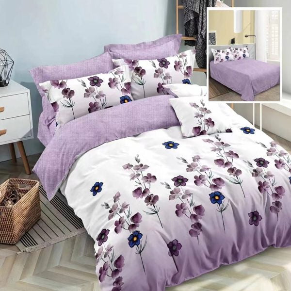 📣 AKCIÓS CSOMAG: 1 db extra 6 részes finom ágynemű, lepedő elasztikus popcorn lila + 1 db paplan 200×220 + 2 db 50×70 párna + 2 db 70×70 párna