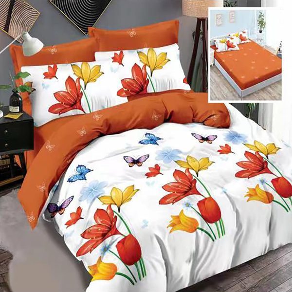 Extra ágynemű Extra 6 db, lepedő gumis matrachoz 140×200, 160×200 vagy 180×200, paplan 200×230, 2 oldalpárna 50×70, 2 oldalpárna 70×70, tulipán