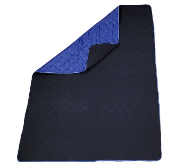 3 rétegű vízálló piknik takaró, PolarTech Somnart, 150 × 200, kék + sötétszürke