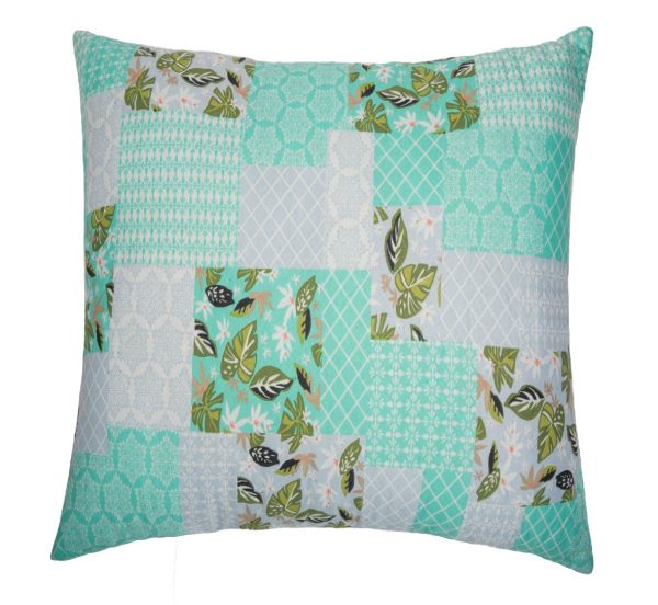 Somnart Green Flowers párna, 70 × 70 cm, mikroszálas
