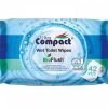 Nedves WC papír, Nedves WC törlőkendő Ultra Compact BioFlush, biológiailag lebomló, Ultra Compact, 42 db / szett
