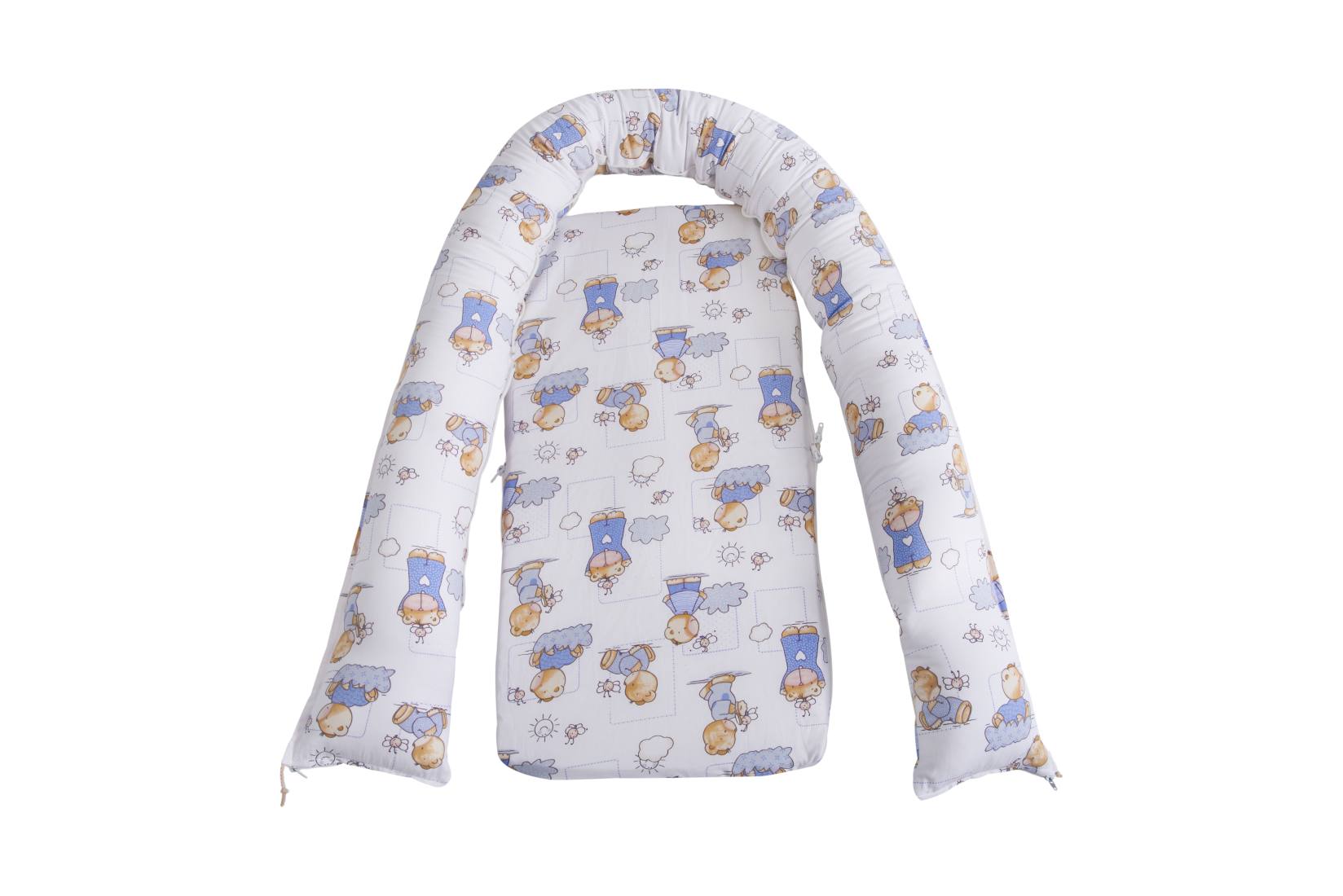 Többfunkciós pozícionáló 3 az 1-ben Baby Nest SomnART, terhességi párna + szoptatós párna + kiságy védő, 3 cipzárral, pamut, Ursuleti Többfunkciós pozícionáló 3 az 1-ben Baby Nest SomnART, terhességi párna + szoptatós párna + kiságy védő, 3 cipzárral, pamut, Ursuleti