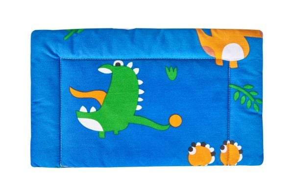 Baba ágynemű, SomnART, lepedő 60x120x10 gumival, paplan 80×110, alacsony párna 20×35, Dinoszauruszok