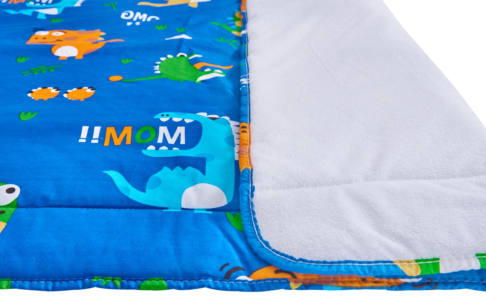 Baba vízálló takaró, vattakorong, SomnART, 100×110 cm, Dinoszauruszok Baba vízálló takaró, vattakorong, SomnART, 100×110 cm, Dinoszauruszok