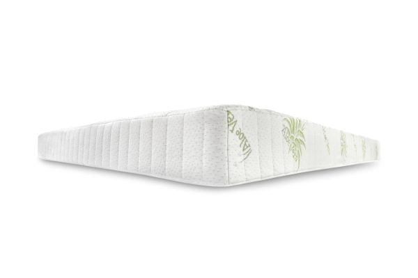 SomnART FermiMax Aloe Vera poliuretán hab matrac 200×200, magasság 15 cm, anatómiai, mosható és levehető huzat cipzárral, tekercselt, nagy szilárdságú