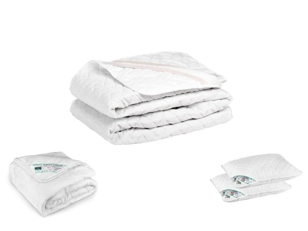 📣Csomag 1 HypoallergénMed matracvédő, 160×200 + HypoallergénMed nyári paplan, 180×200 + 2 HypoallergénMed párna, 50×70