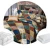 📣Csomag 1 db BS008 nyomott mikroszálas ágynemű + 1 db 200×220-as paplan + 2 db 50×70-es párna