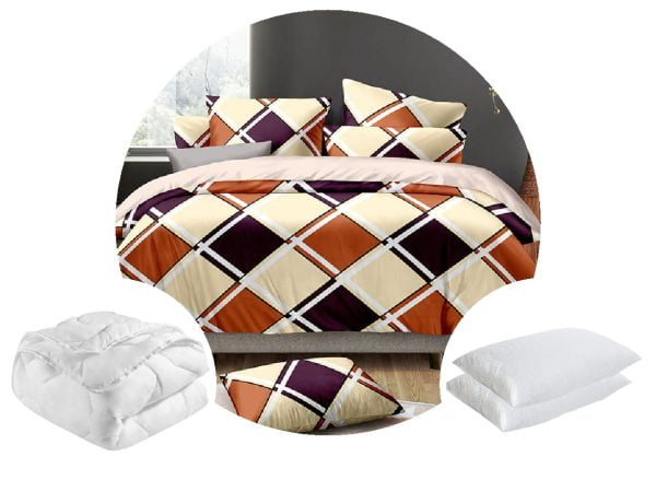 📣Csomag 1 db Ágynemű BS017 nyomott mikroszálas + 1 db 200×220-as paplan + 2 db 50×70-es párna