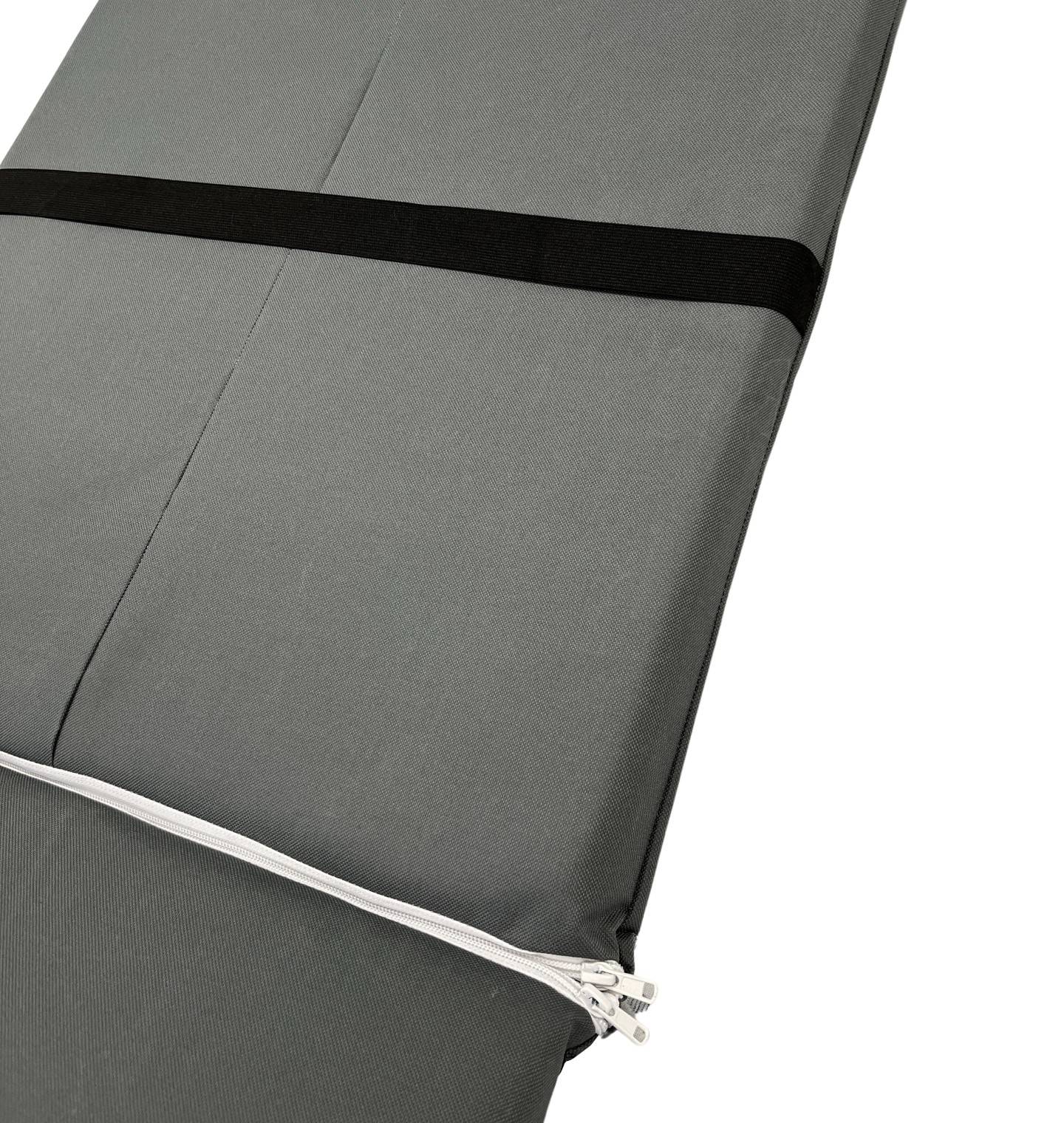 Somnart poliuretán hab matrac 60×185, magasság 4 cm, nyugágyhoz, két szegmens, vízálló huzat, szürke színű Somnart poliuretán hab matrac 60×185, magasság 4 cm, nyugágyhoz, két szegmens, vízálló huzat, szürke színű