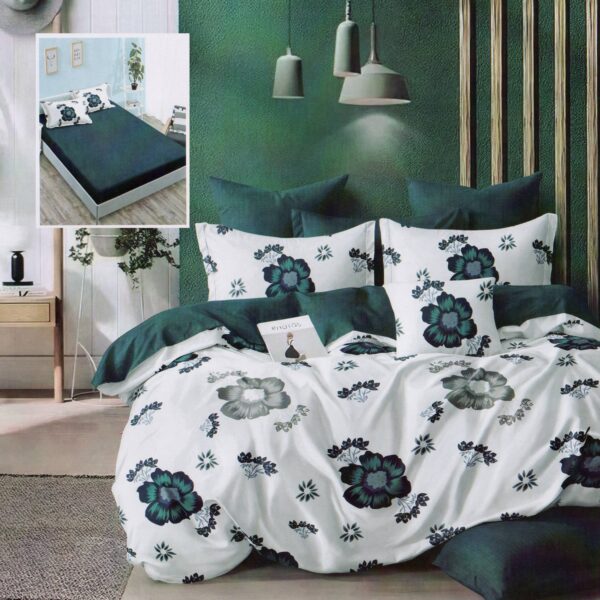 Finom ágynemű 6 db, ágynemű gumival, lepedő 200×230, 2 párnahuzat 50×70, 2 párnahuzat 70×70, Extra HF6P122
